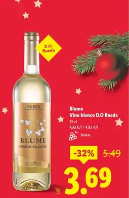 Lidl BLUME Vino blanco D.O Rueda oferta