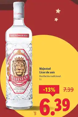 Lidl Majestad Licor de anís oferta