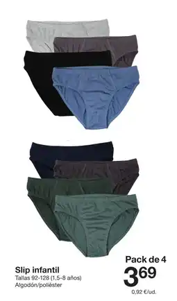 Zeeman Slip infantil oferta