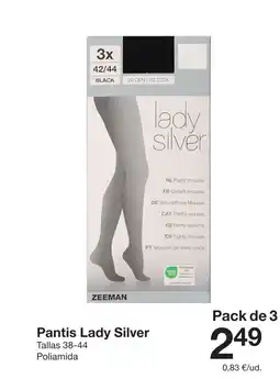 Zeeman Pantis Lady Silver oferta