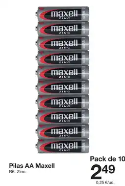 Zeeman MAXELL Pilas AA oferta