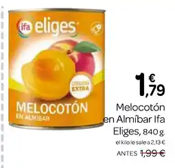 Supermercados El Jamón IFA ELIGES Melocotón en Almíbar oferta