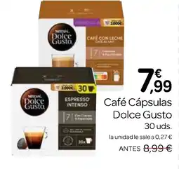 Supermercados El Jamón DOLCE GUSTO Café Cápsulas oferta