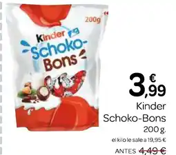 Supermercados El Jamón KINDER Schoko-Bons oferta