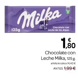 Supermercados El Jamón MILKA Chocolate con Leche oferta