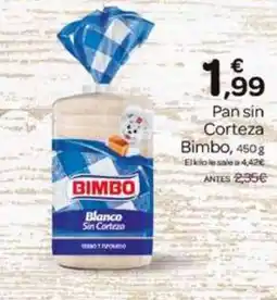 Supermercados El Jamón BIMBO Pan sin Corteza oferta
