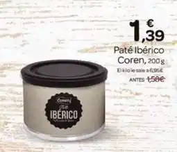 Supermercados El Jamón COREN Paté Ibérico oferta