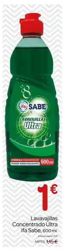 Supermercados El Jamón IFA SABE Lavavajillas Concentrado Ultra oferta