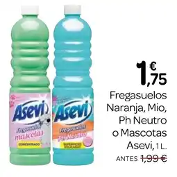 Supermercados El Jamón ASEVI Fregasuelos Naranja, Mio, Ph Neutro o Mascotas oferta