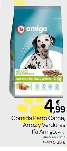 Supermercados El Jamón IFA AMIGO Comida Perro Carne, Arroz y Verduras oferta