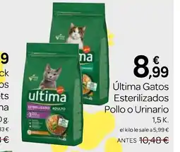 Supermercados El Jamón ÚLTIMA Gatos Esterilizados Pollo o Urinario oferta
