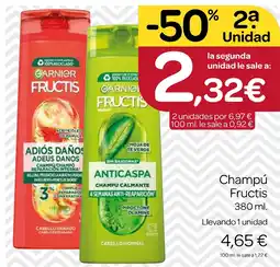 Supermercados El Jamón FRUCTIS Champú oferta