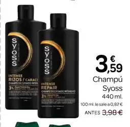 Supermercados El Jamón SYOSS Champú oferta