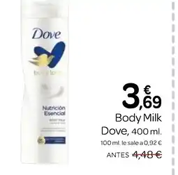Supermercados El Jamón DOVE Body Milk oferta