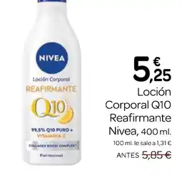 Supermercados El Jamón NIVEA Loción Corporal Q10 Reafirmante oferta