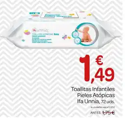Supermercados El Jamón IFA UNNIA Toallitas Infantiles Pieles Atópicas oferta