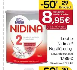 Supermercados El Jamón Leche Nidina 2 Nestle oferta