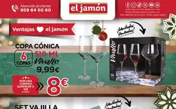 Supermercados El Jamón Copa cónica oferta