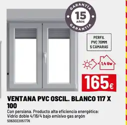 Brico Depôt Ventana pvc oscil. blanco oferta