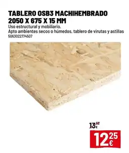 Brico Depôt Tablero osb3 machihembrado oferta