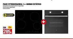 Brico Depôt Pack vitroceramica 4+ horno estático oferta