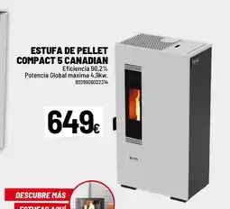 Brico Depôt Estufa de pellet compact 5 canadian oferta