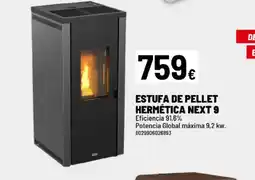 Brico Depôt Estufa de pellet hermética next 9 oferta