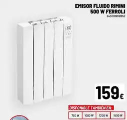 Brico Depôt Emisor fluido rimini 500 w ferroli oferta