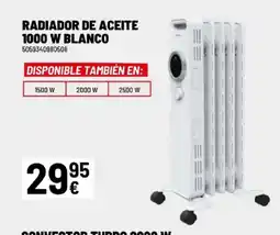 Brico Depôt Radiador de aceite 1000 w blanco oferta