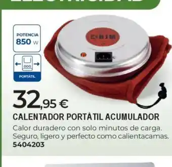 Calentador portátil acumulador