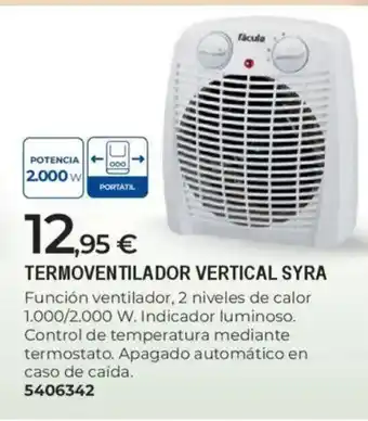 Termoventilador vertical syra