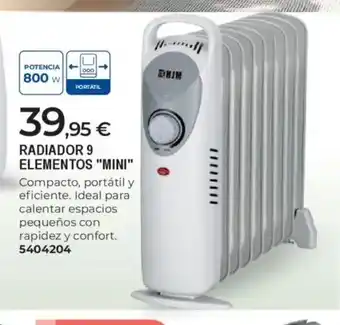 Radiador 9 elementos mini