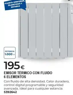 BigMat Emisor térmico con fluido 6 elementos oferta