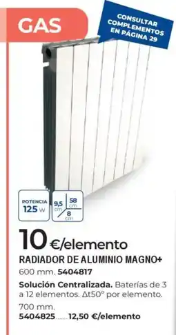 BigMat Radiador de aluminio magno+ oferta