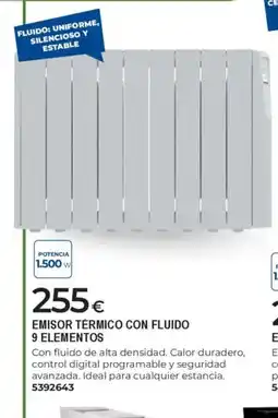 BigMat Emisor térmico con fluido 9 elementos oferta
