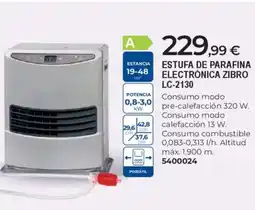 BigMat Estufa de parafina electrónica zibro lc-2130 oferta