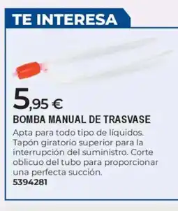 BigMat Bomba manual de trasvase oferta