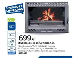 BigMat Insertable de leña ventilada oferta