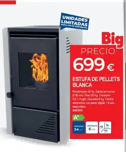 BigMat Estufa de pellets blanca oferta