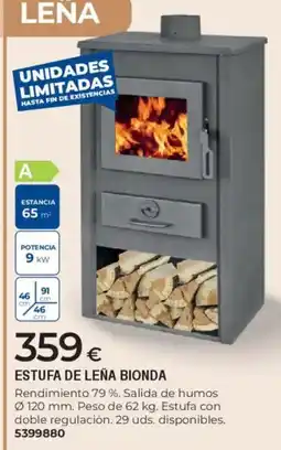 BigMat Estufa de leña bionda oferta