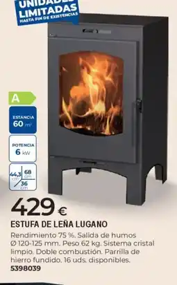 BigMat Estufa de leña lugano oferta