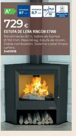 BigMat Estufa de leña rincón e7000 oferta