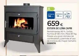 BigMat Estufa de leña capri oferta