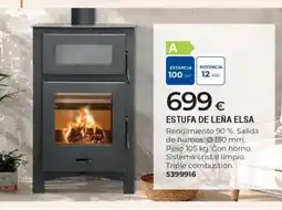 BigMat Estufa de leña elsa oferta