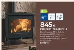 BigMat Estufa de leña castilla oferta
