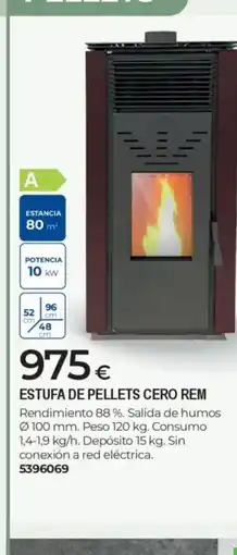 BigMat Estufa de pellets cero rem oferta