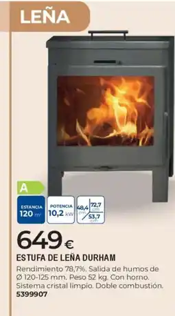 BigMat Estufa de leña durham oferta