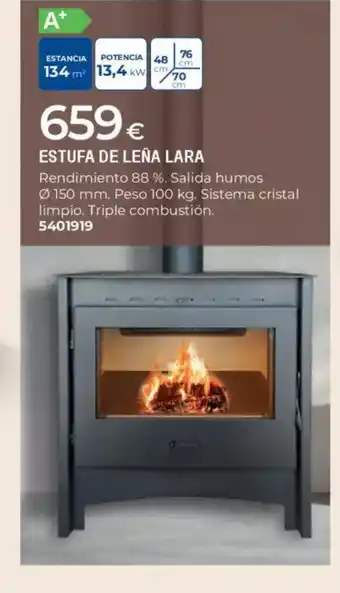 BigMat Estufa de leña lara oferta