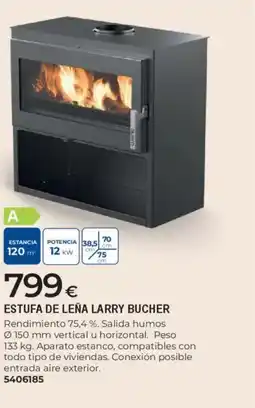 BigMat Estufa de leña larry bucher oferta