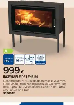 BigMat Insertable de leña 190 oferta